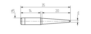 Износостойкие паяльные насадки M20-D. Посадочный диаметр 5мм